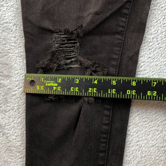 American Eagle Womens Jeans Size 4 Distressed Skinny Jeggings Brown Classic - Picture 6 of 16